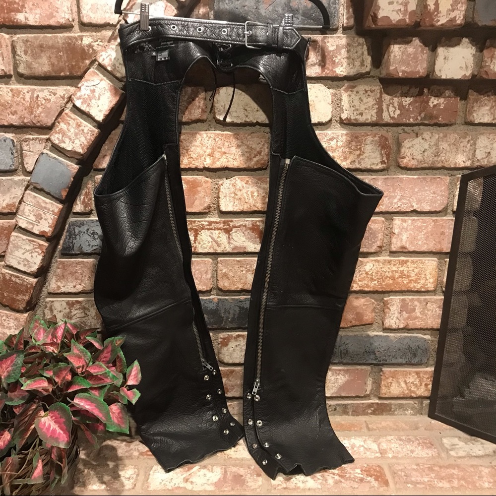 Genuine leather chaps by USA BIKERS